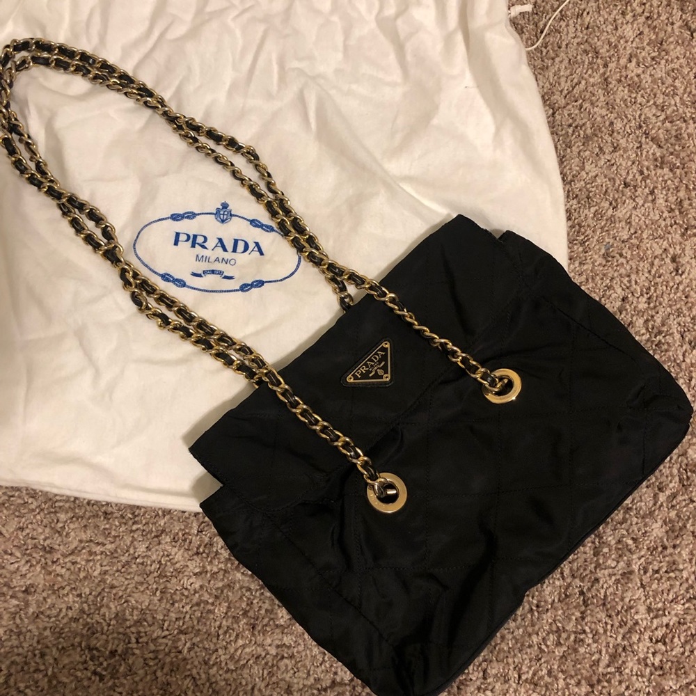 RARE Vintage - Prada nylon bag with chains